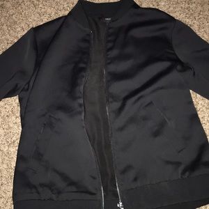 Black and pink bomber jacket